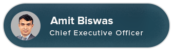 CEO graphic of Amit Biswas