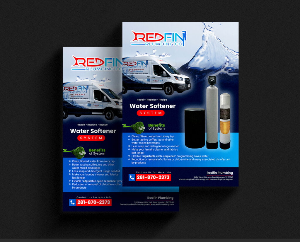 Water softener product flyer design