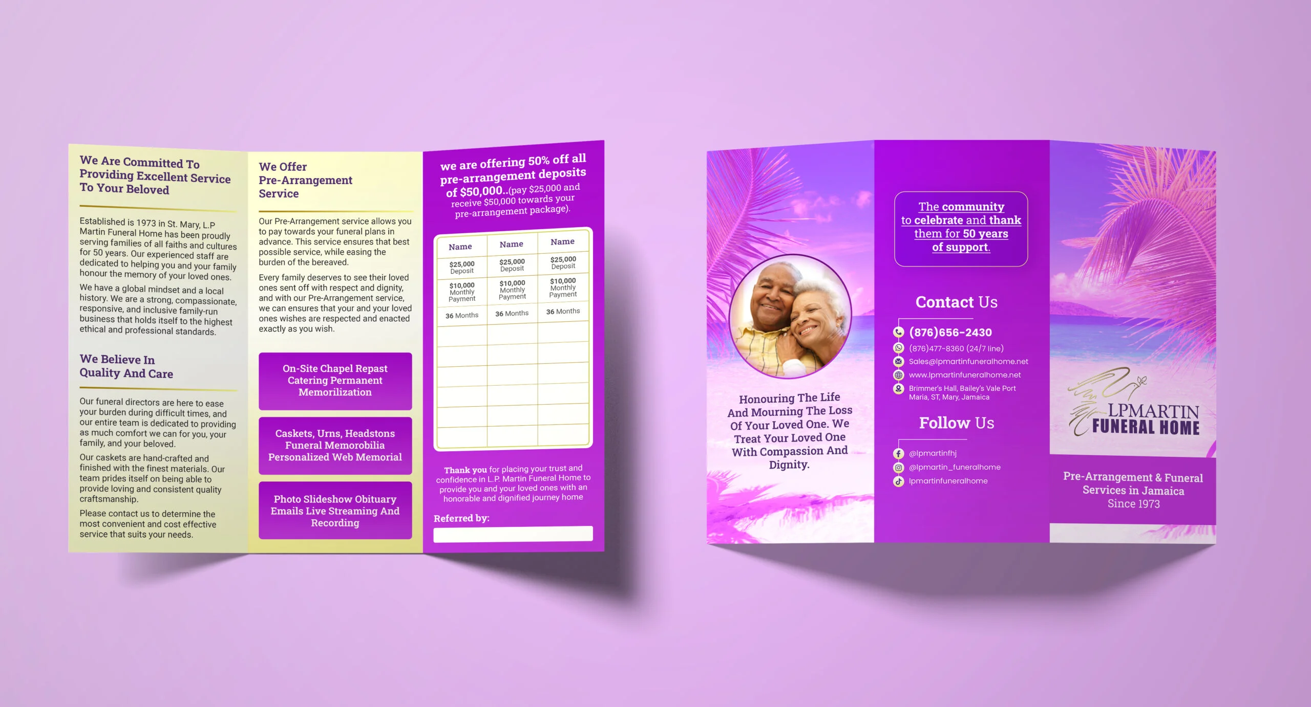Summer trifold brochure design