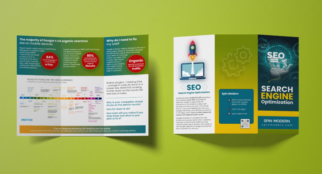 SEO trifold brochure design