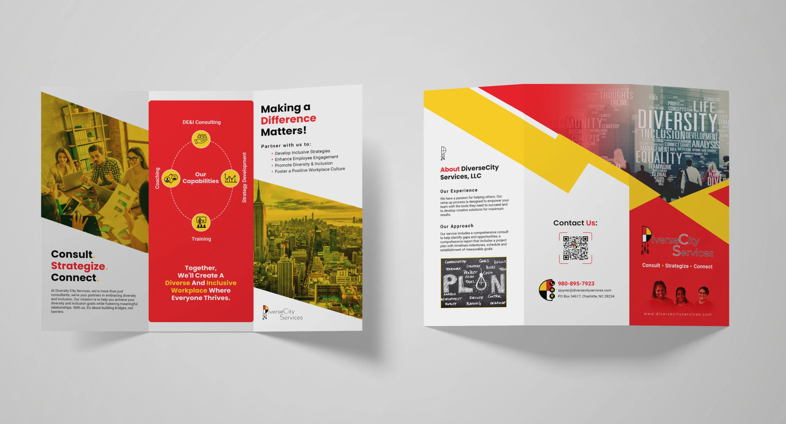 Life diversity trifold brochure design