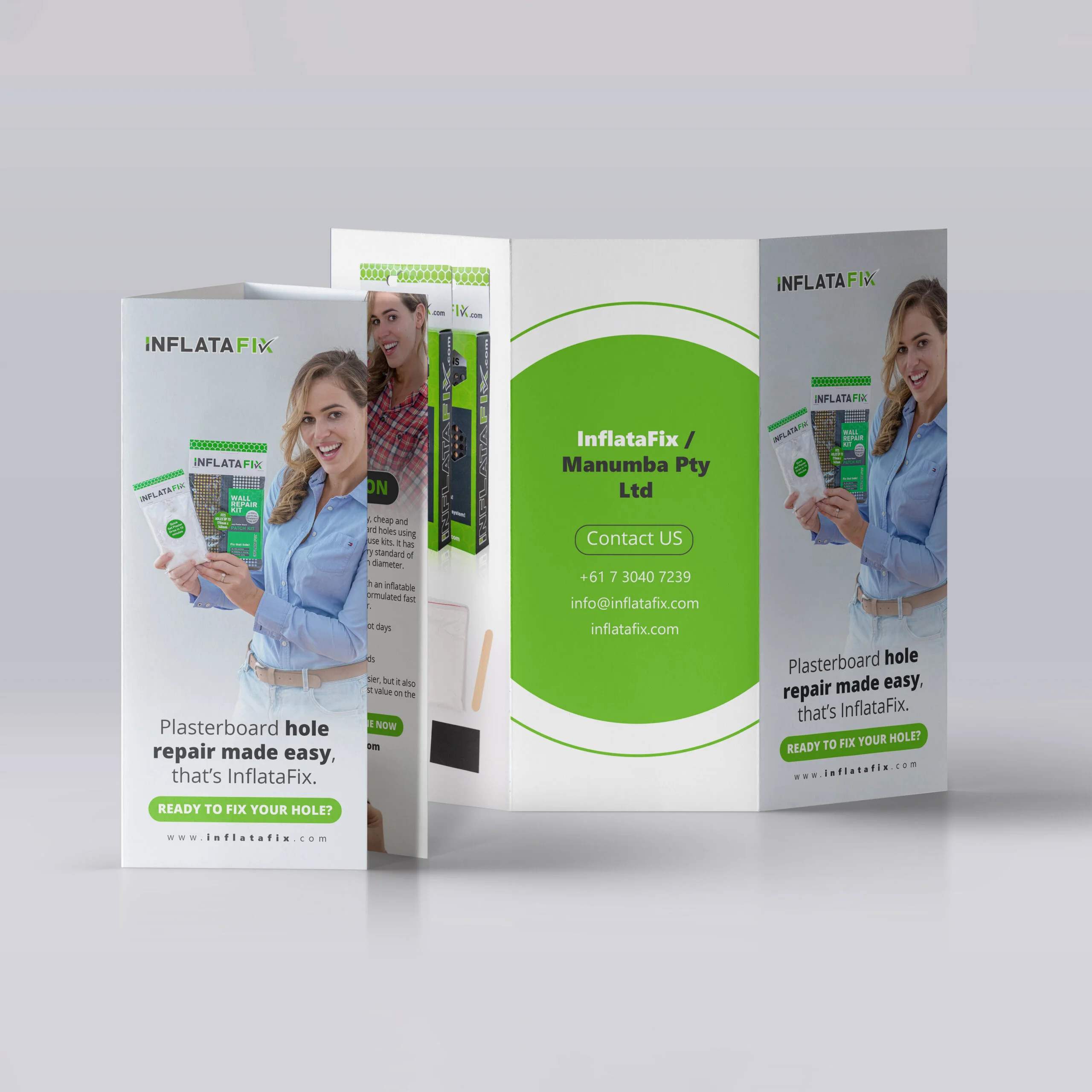 Products trifold brochure design