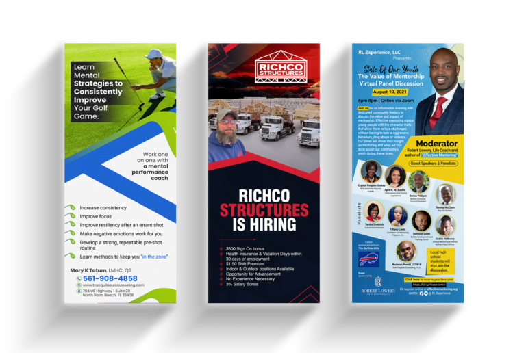 Golf, construction and conference Di flyer or Roll up banner design