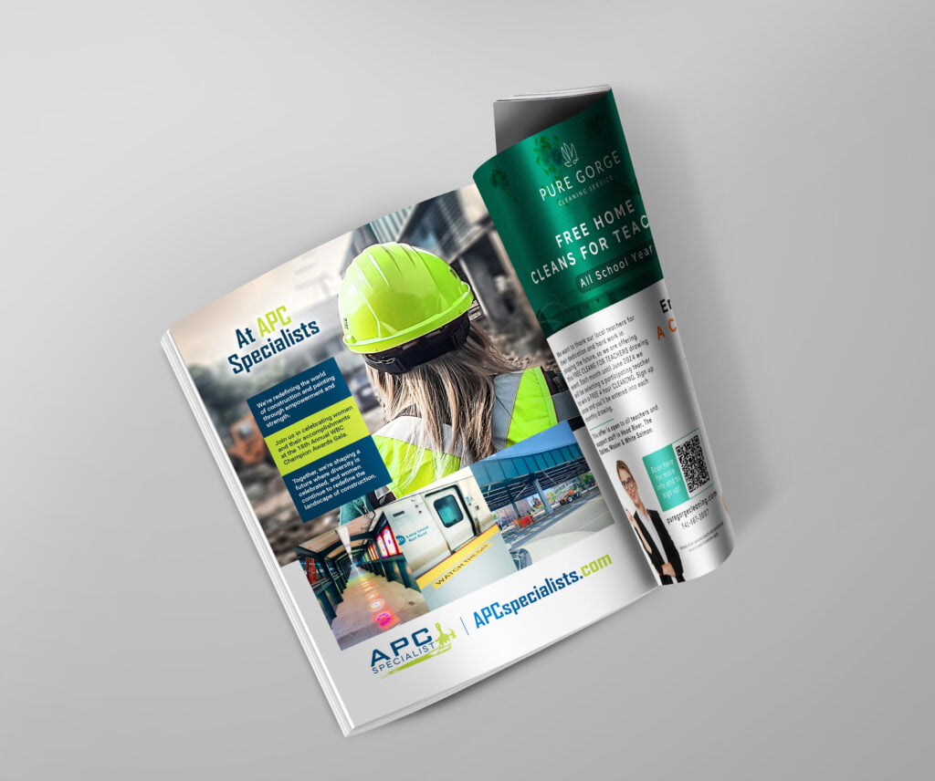 Construction magazine ad design