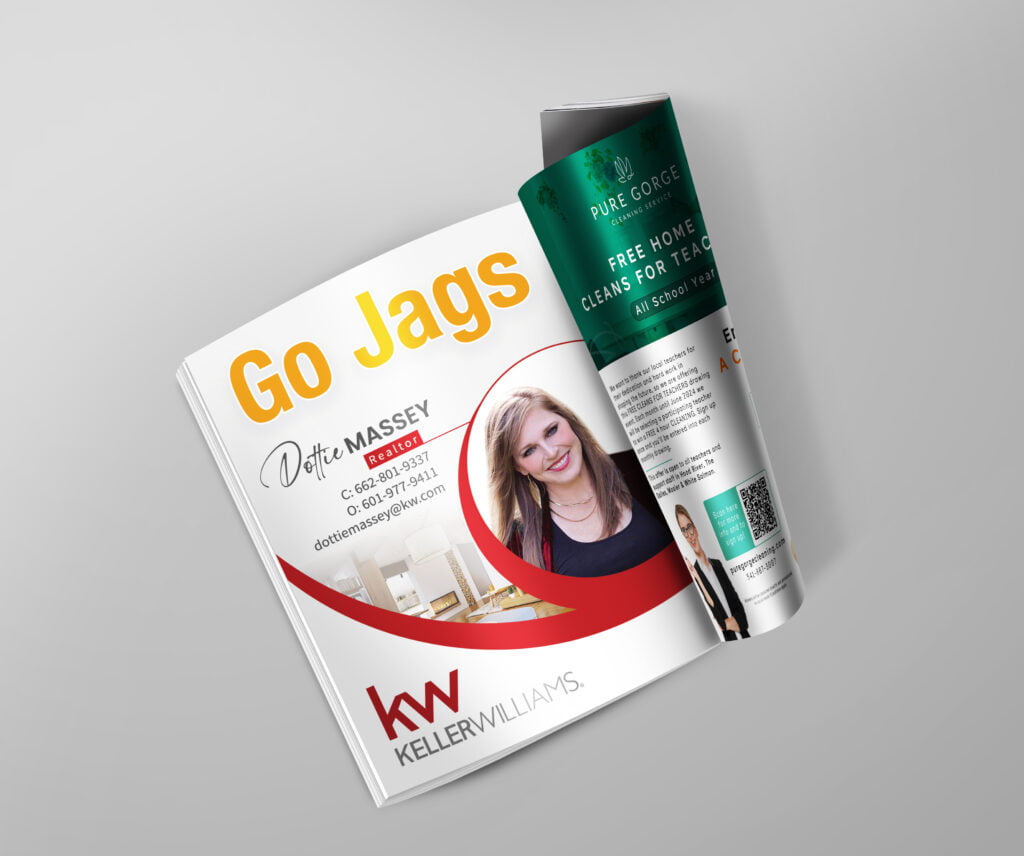 Real estate agent magazine ad design