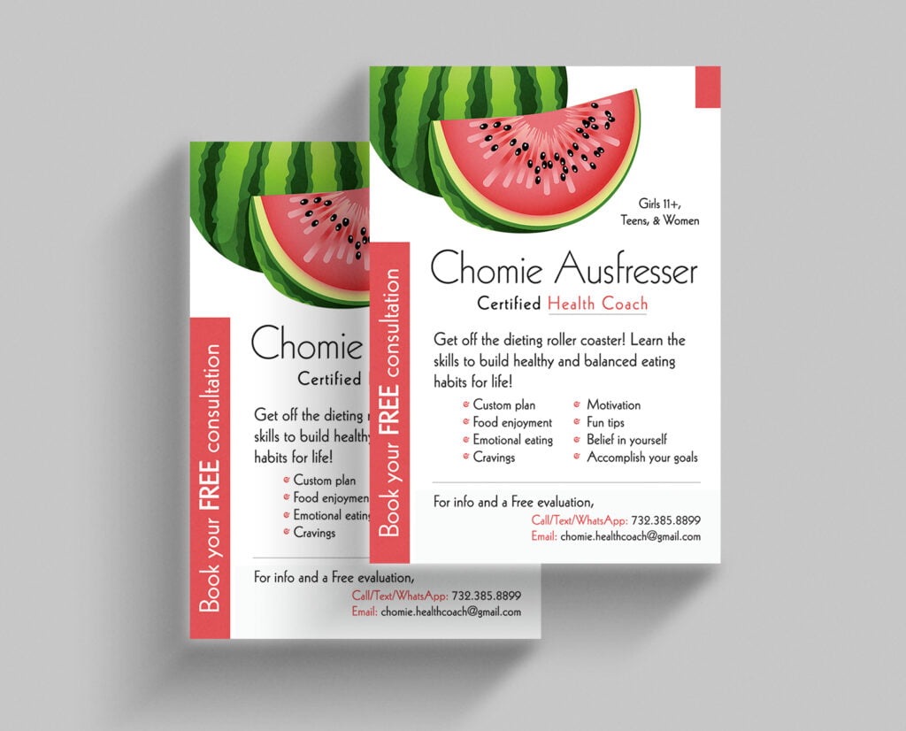 Fruits menu flyer design
