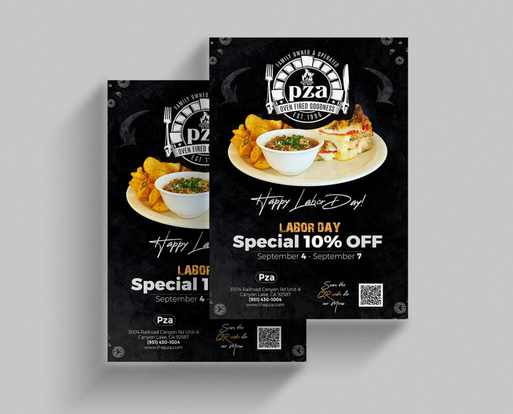 Restaurant or food menu flyer design