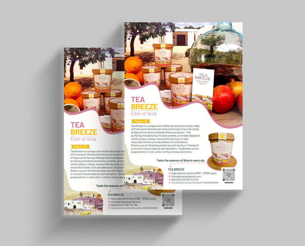 Tea restaurant flyer design