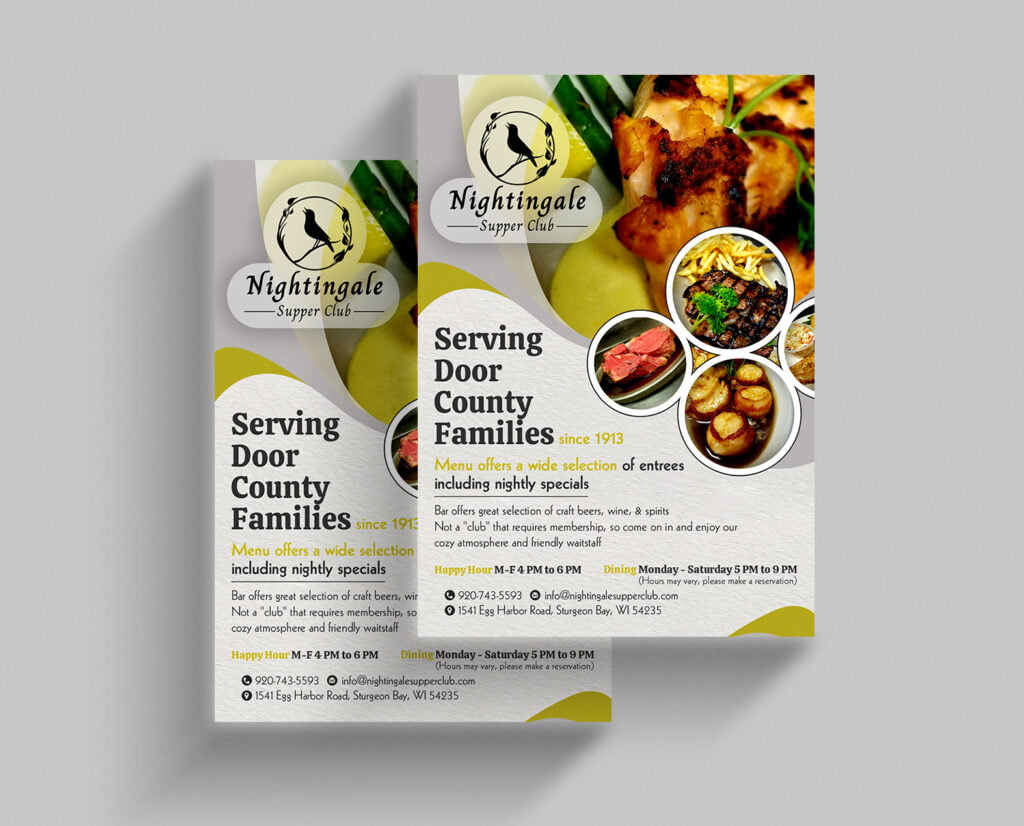 menu flyer design