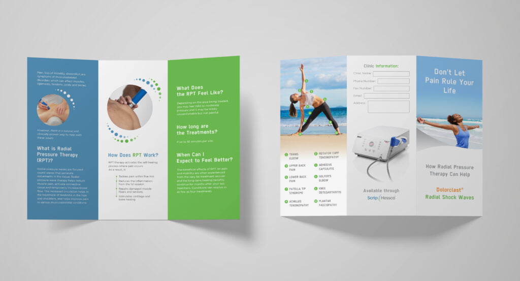 Health fitness trifold brochure design