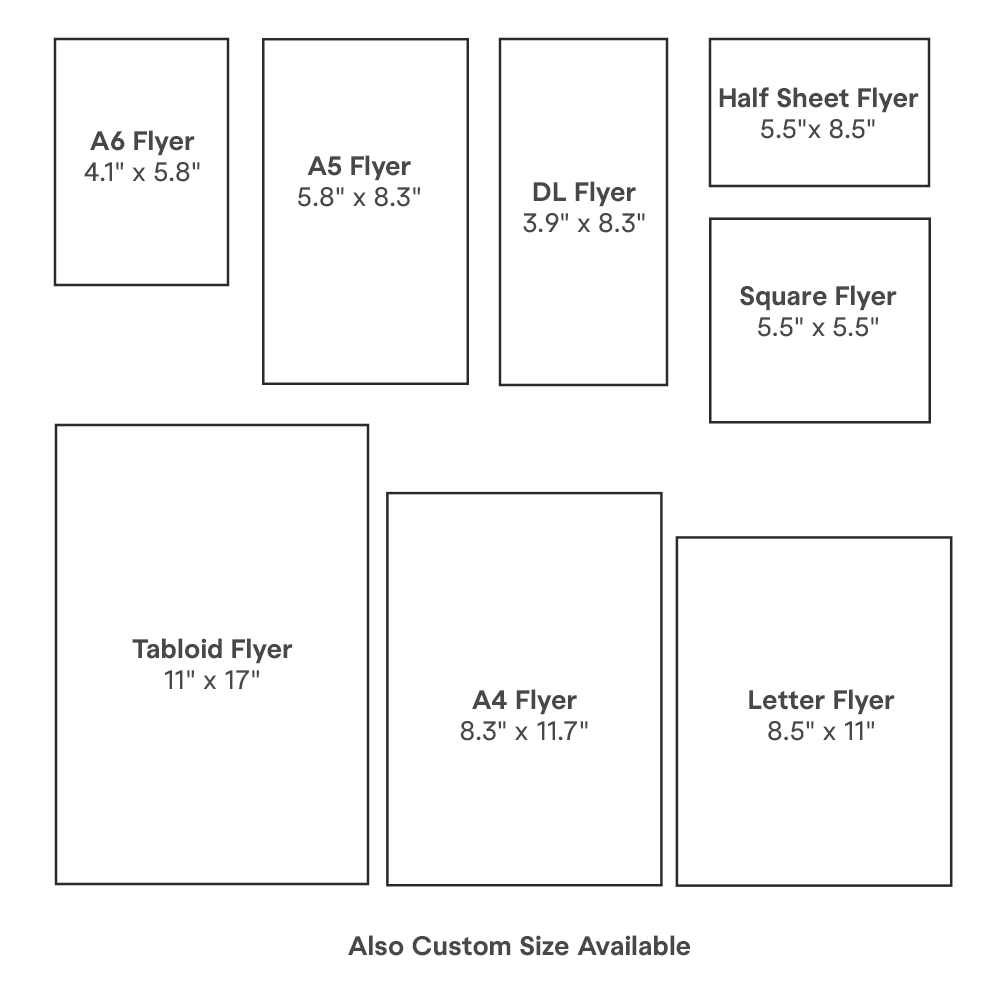 Flyer design page sizes